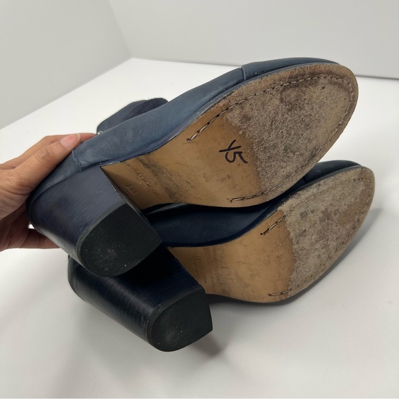 Rag & Bone Harrow Booties Navy Leather Size EU 39.5 - Picture 9 of 16
